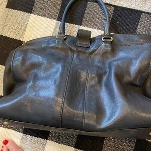 Ysl large black buttery leather handbag